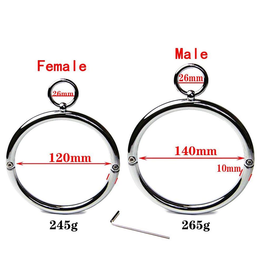 female y necklace rolled stainless steel slave collars/slave neck ring adult products/bdsm toy sm439