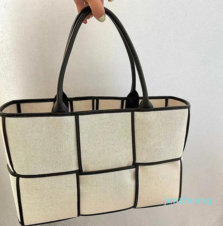 

2023 bags Bag Tote Ins net red same denim canvas woven handbag large capacity 2023 autumn and winter new women's, Blue denim