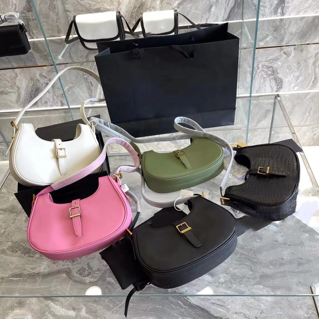 

Fermoir Typle Y Bag Hobo Styling Underarm Bag women bags purse handbag designer split crocodile leather small bag hand coin flap, Customize