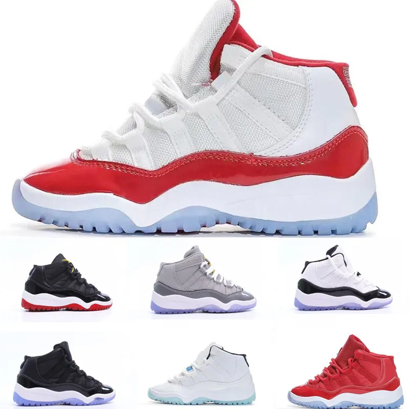 

11s Cherry Red UNC Infant Sneaker Big Kid Shoe Preschool Grade School Midnight Navy Win Like 82 96 Pantone Youth Designer Toddler Children B, Color 10