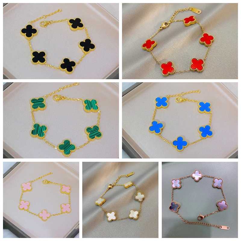 

Luxury Gold Plating Double Side Clover Charm Bracelet for Women