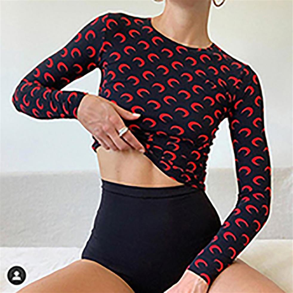 

New Marine Serre Bottoming Women Loog Sleeve Sell Half Tights Top Serre Girl T Shirt3054