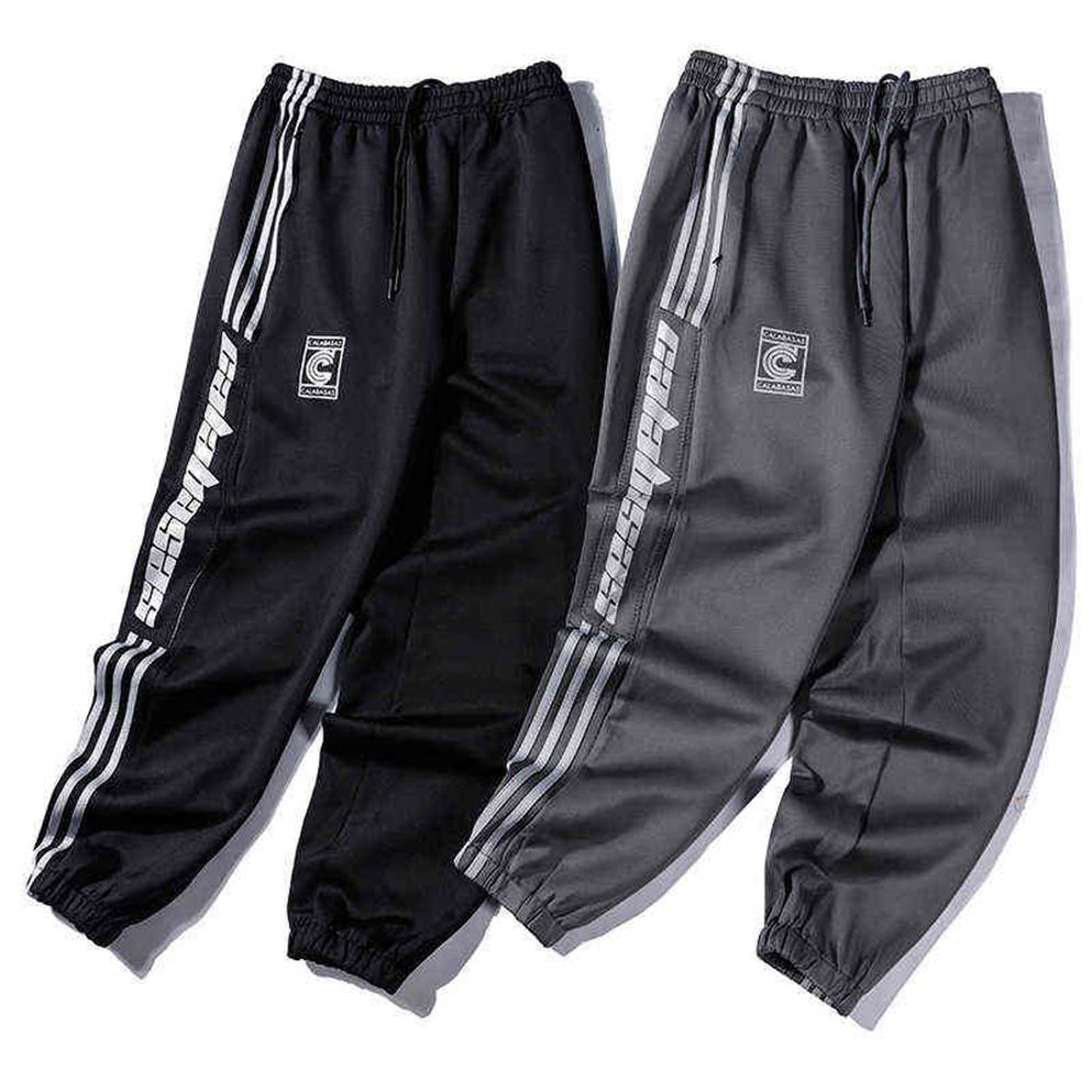 

High Streetwear West Season 6 Sweatpants Men Women High Quality CALABASAS Stripe Jogging West Drawstring Trousers G10072122