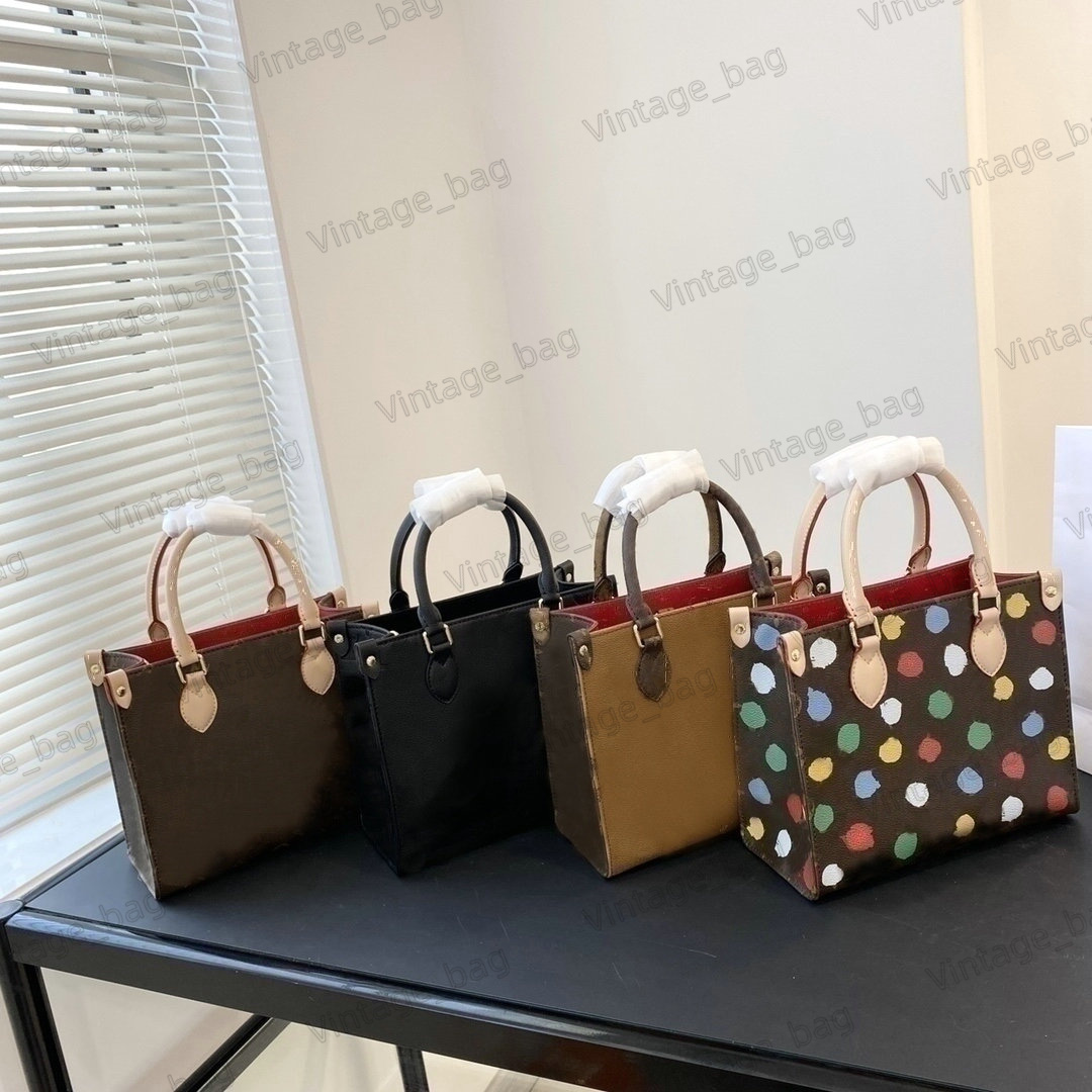 

OnTheGo Tote Ladies Shoulder Crossbody Bag Monograms Embossed Canvas Luxurys Handbag Top Handle Wide Strap with Removable Coin Purse M46380 M46373