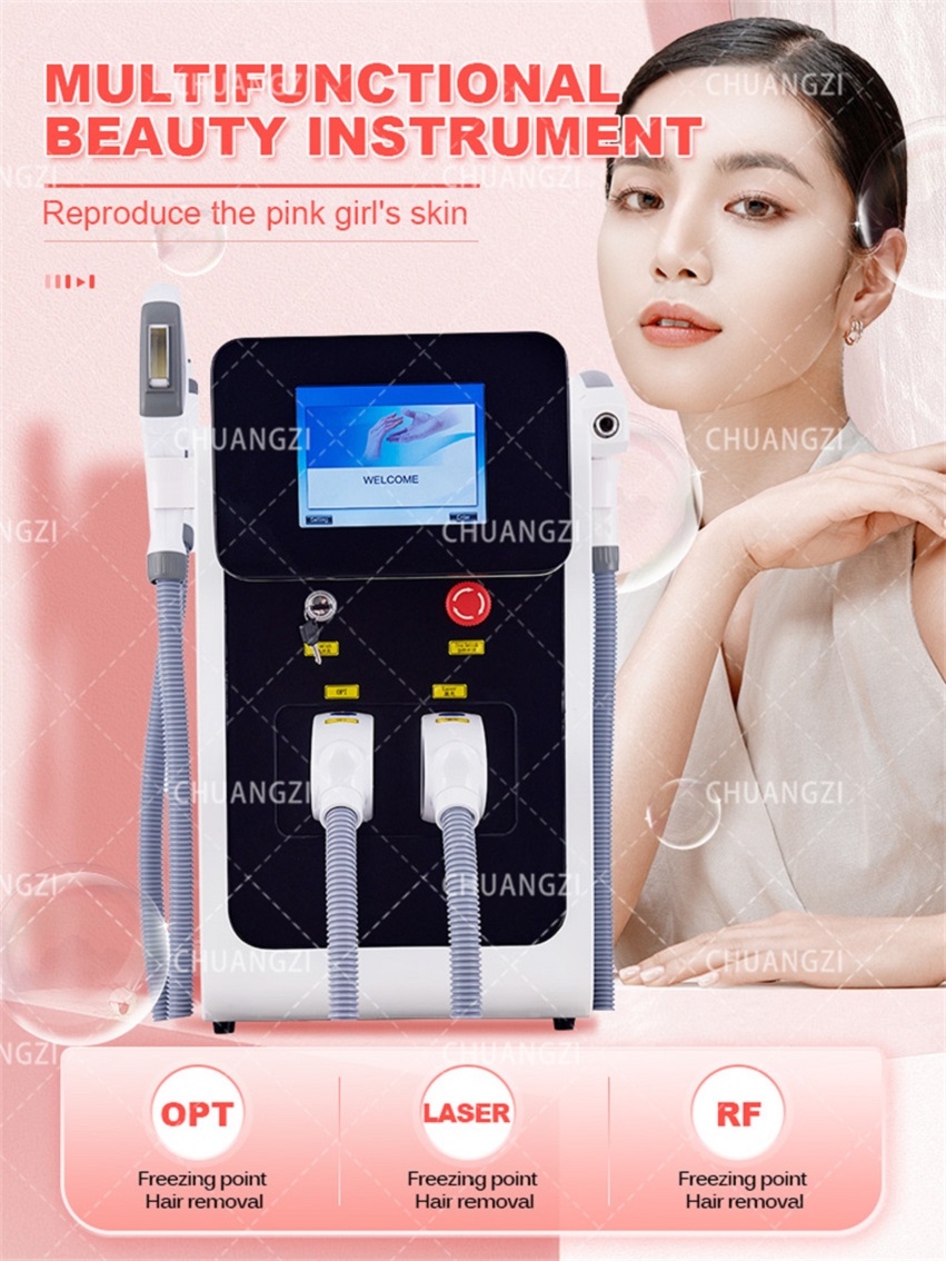 

3in1 Laser OPT RF Hair Removal Tattoo Removal Laser Machine All Skin Colors Professional Equipment