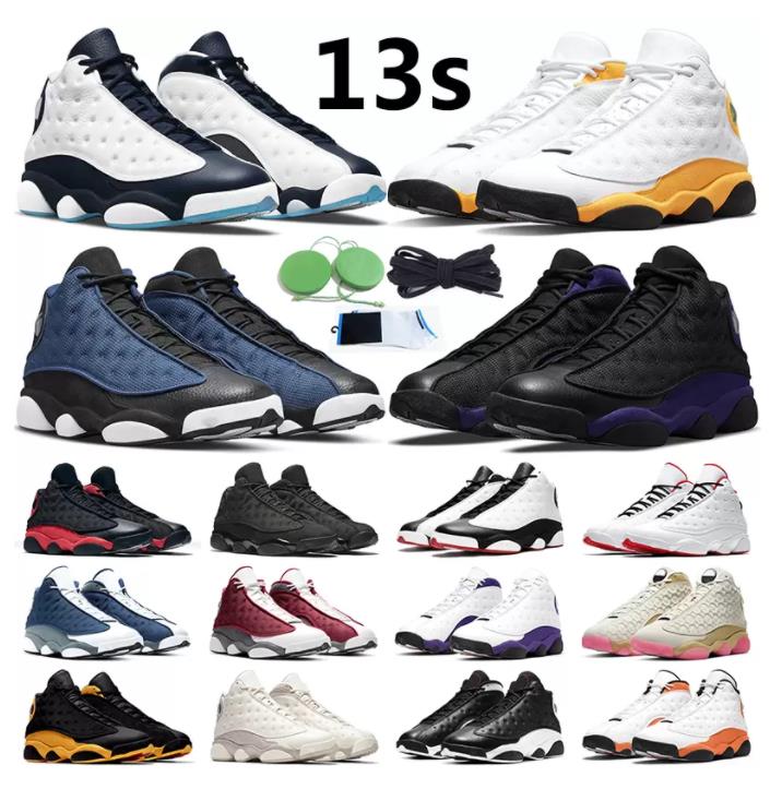 

Jumpman 13s Men Women Basketball Shoes French Brave Blue He Got Game Del Sol UNC University Navy 13 Sneakers Singles Day Obsidian Black Cat Court Purple Chinese