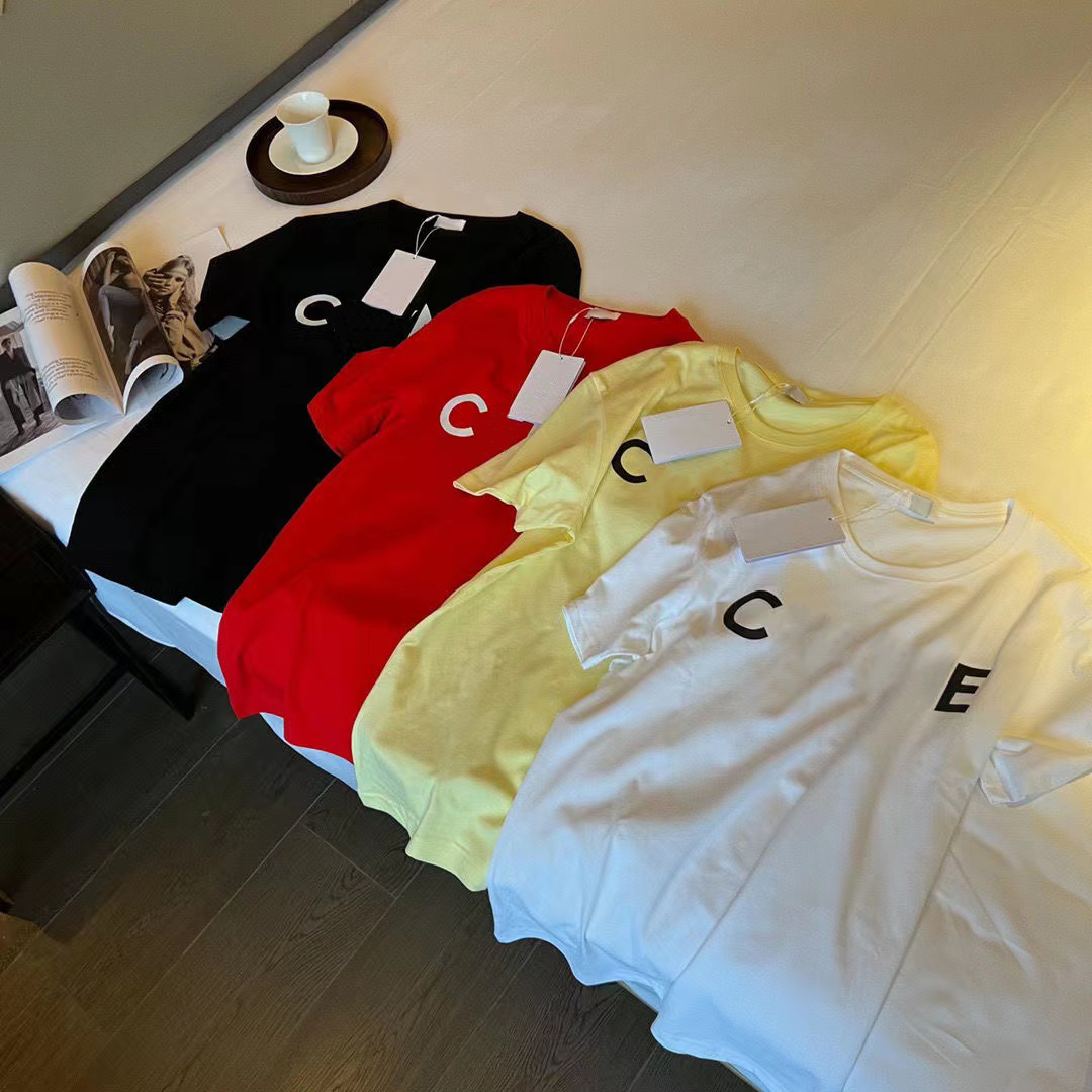 

Superior Quality Designer Summer Mens Celine T Shirt Casual Man Womens Tees With Letters Print Short Sleeves Top Sell Luxury Men Hip Hop clothes 3XL/4XL/5XL