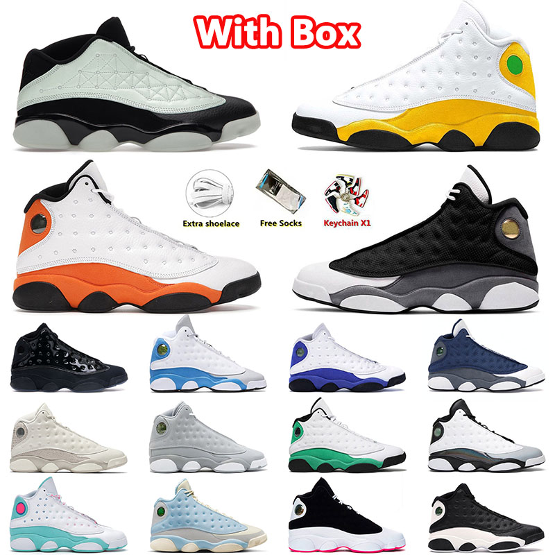 

With Box Mens Women Basketball Shoes 13 13s XIII Singles Day Black Flint Gold Glitter Starfish Flint Soar Green Reverse He Got Game Outdoor Sneakers, D24 dirty bred 40-47
