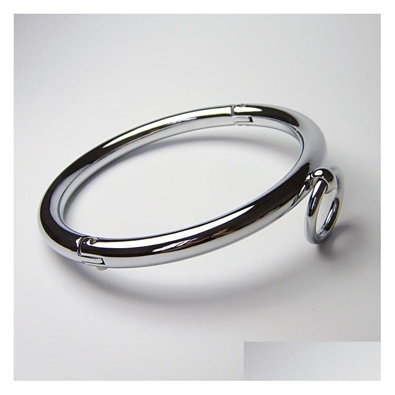 female y necklace rolled stainless steel slave collars/slave neck ring adult products/bdsm toy sm439