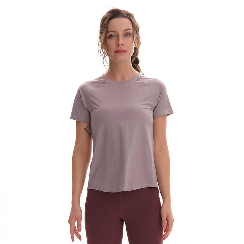 

lululemens Yoga Tops Short T-shirt Running Fitness Moisture Absorption Sports Shirt Casual All-match Gym Clothes Women Tees, Black