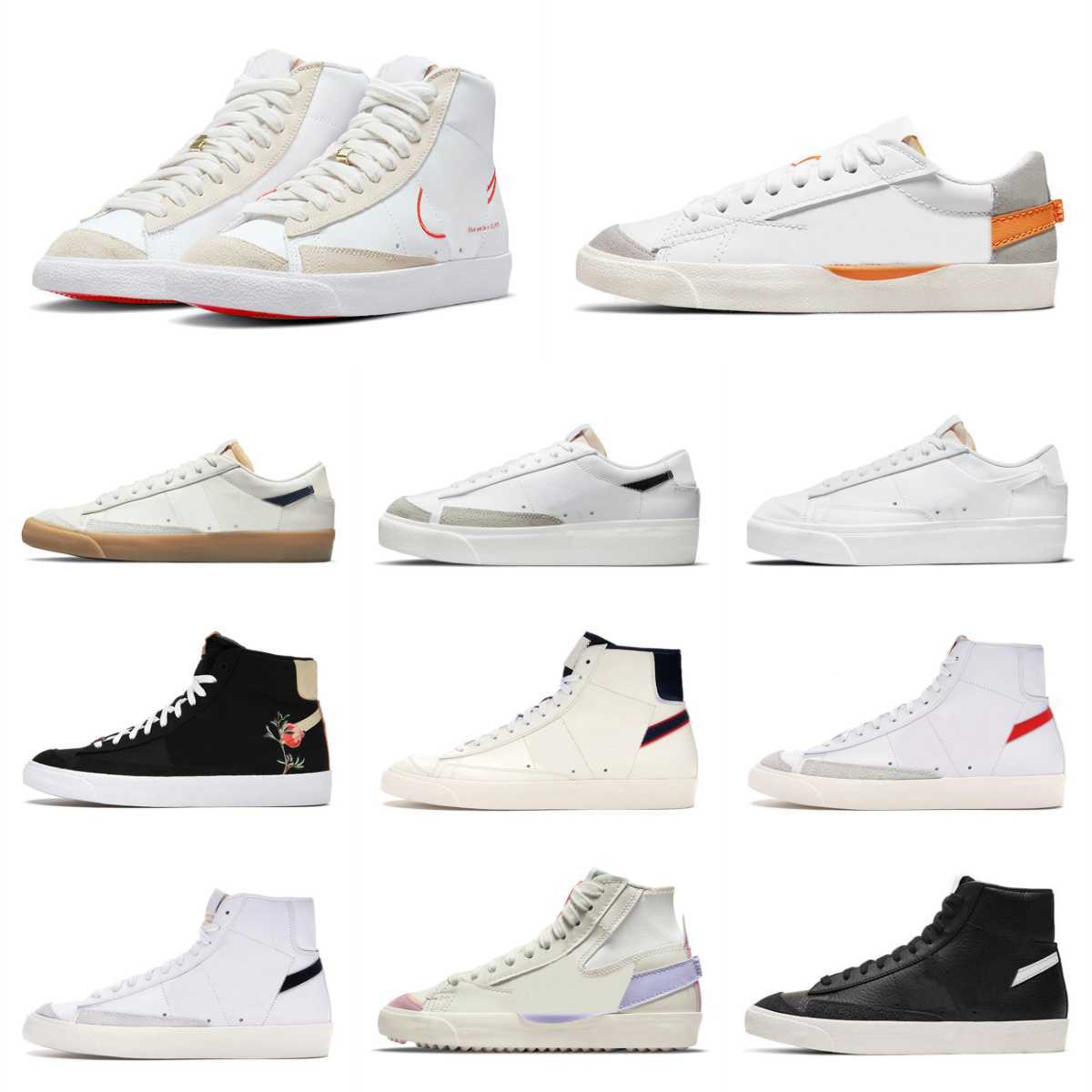 

2023 Blazer Mid 77 Vintage Jumbo Casual Shoes Mens Women Pomegranate White Indigo Black Green Sketch First Use Red Navy Gold Multi Trainers