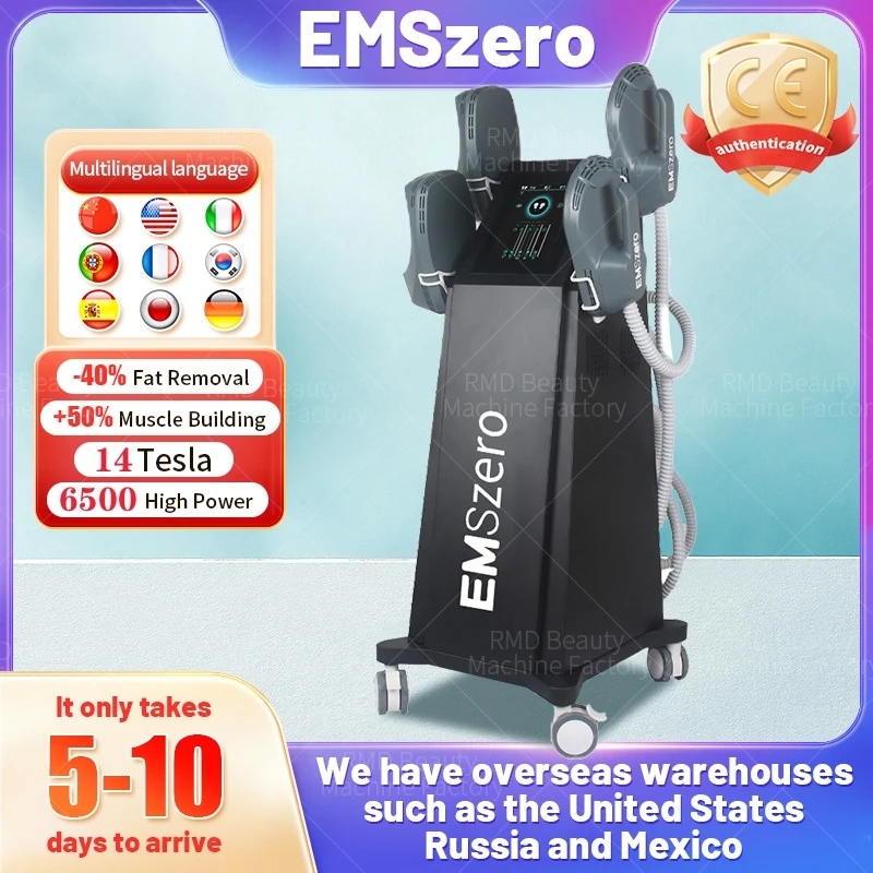 

RF Equipment Popular HI-EMT 4 Handles 14 Tesla Build Muscle Burn Fat DLS- EMslim NEO EMSzero Stimulation Beauty Machine