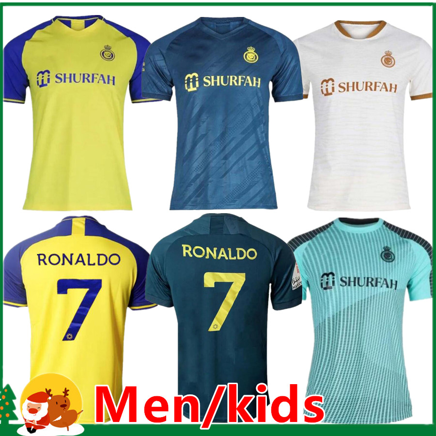 

22 23 Al Nassr FC soccer Jerseys Ronaldo 2022 2023 Home CR7 Gonzalo Martinez Talisca Ghislain Vincent Aboubakar men kids kit Football shiirt Al-Nassr