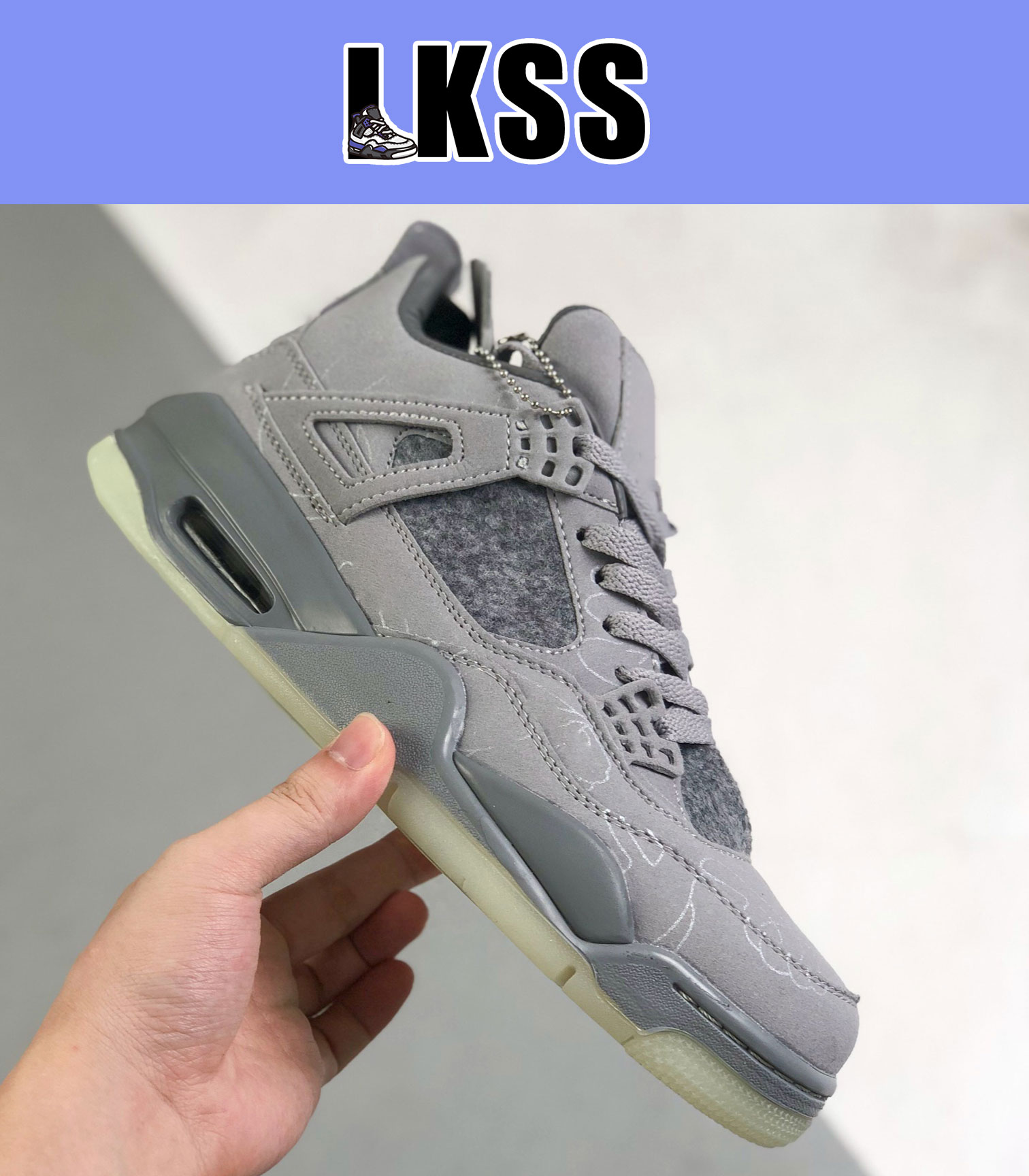 

LKSS K Jumpman 4 4s Shoes OG Mens Basketball Sneaker Sports Sneakers, As pic