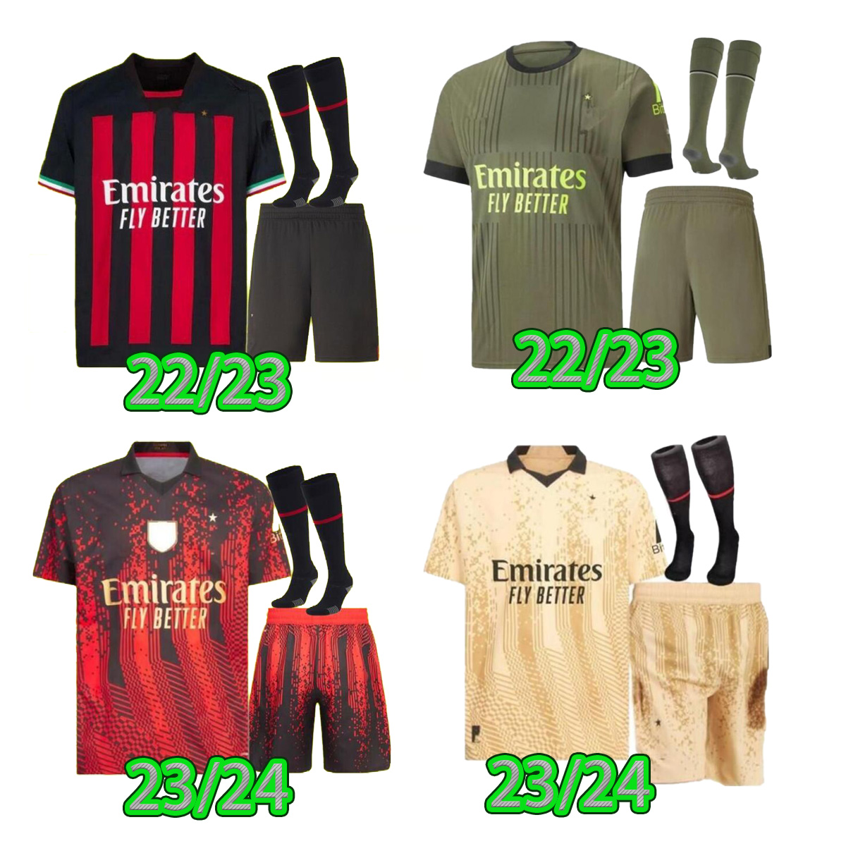 

2023 2024 IBRAHIMOVIC Soccer Jerseys AC MILANS 23 24 KOCHE Fourth GIROUD TONALI THEO R.LEAO ROMAGNOLI SAELEMAEKERS Men Kids Kits Jerseys shorts socks