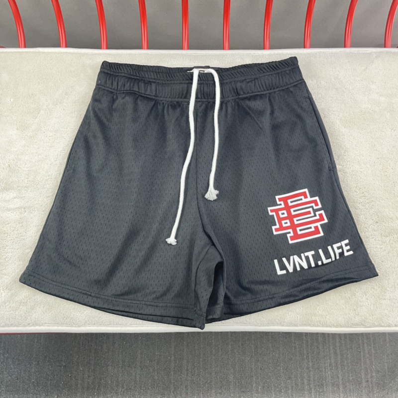

23ss Summer Europe Beach Shorts Women Men Polyster Trunks Middle Pants Jogging Short Bottoms 550, Black