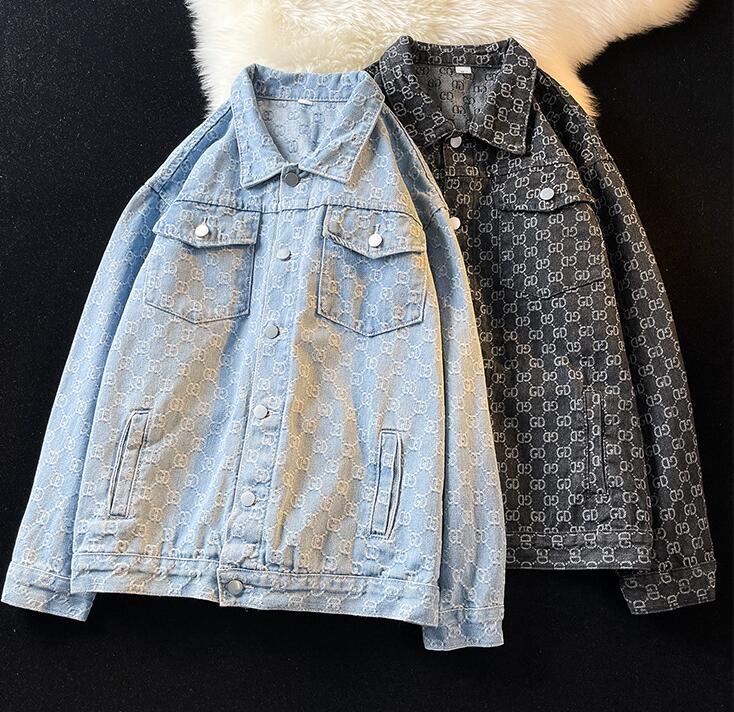 

D0009 designer clothes fashion casual jeans jacket men designer jacket spring denim mens coats, Blue