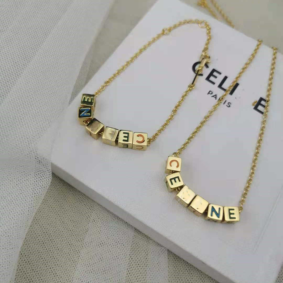 

saijias alphabet necklace bracelet womens advanced fashion temperament celi dice clavicle
