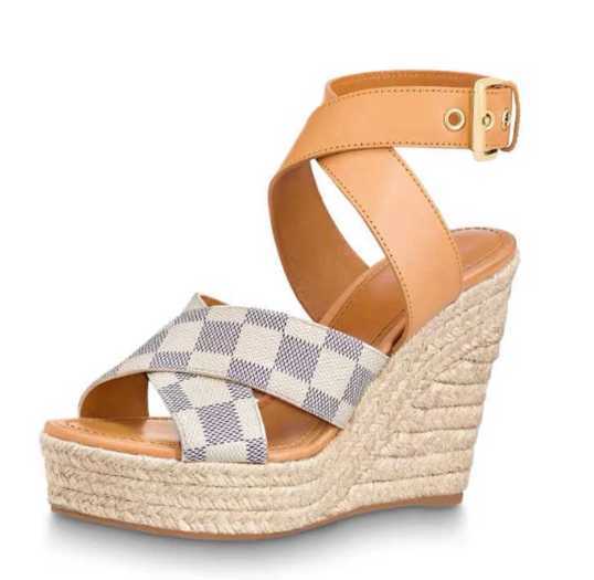 

2023 With Box Designer Woman Fashion Sandals Straw Shoes Starboard Wedge Sandals Open Toe Platform Shoes 19 Color Wedge Shoe Straw Bottom Pumps Ladies NO378