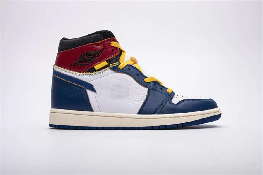 

2023 Basketball Shoes Jumpman 1s High NRG/UN Blue Toe White/Blue/Red Colorway SNKRS White-Blue Upper Genuine Leather Rubber outSole Size US13 in