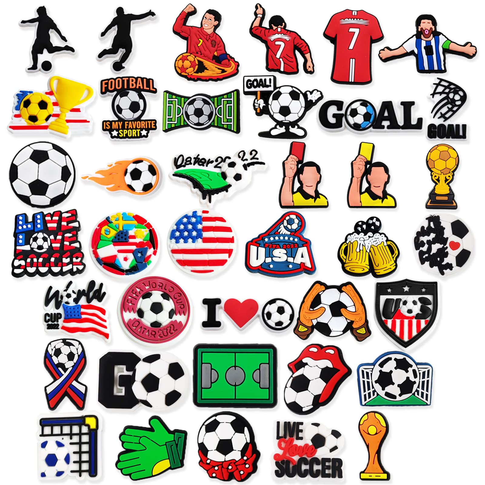

Shoe Parts Accessories Soccer Croc Charms For Boys Girls Football Pack Men Sports Cool Pins Party Favors Gifts Decorations Drop Deliv Otx6H