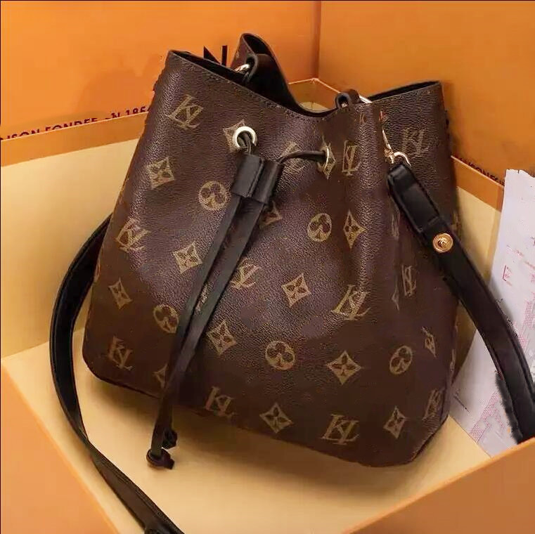 

2023 vuton womens Genuine PU Leather Cross Body Shoulder Bags for Women Girl Fashion Simple Portable Leisure Bucket Bag, Red