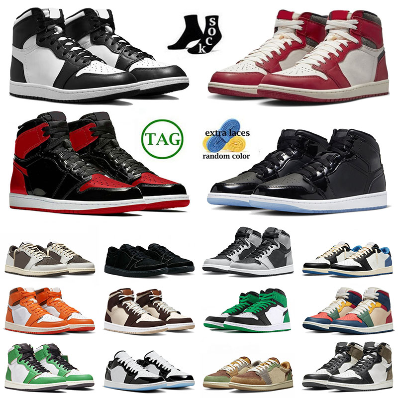 

jmpman 1 1s top basketball shoe Multi Color space jam Black Phantom Patent Bred Chicago Lost and Found Black White True Blue designer, 1 (6)