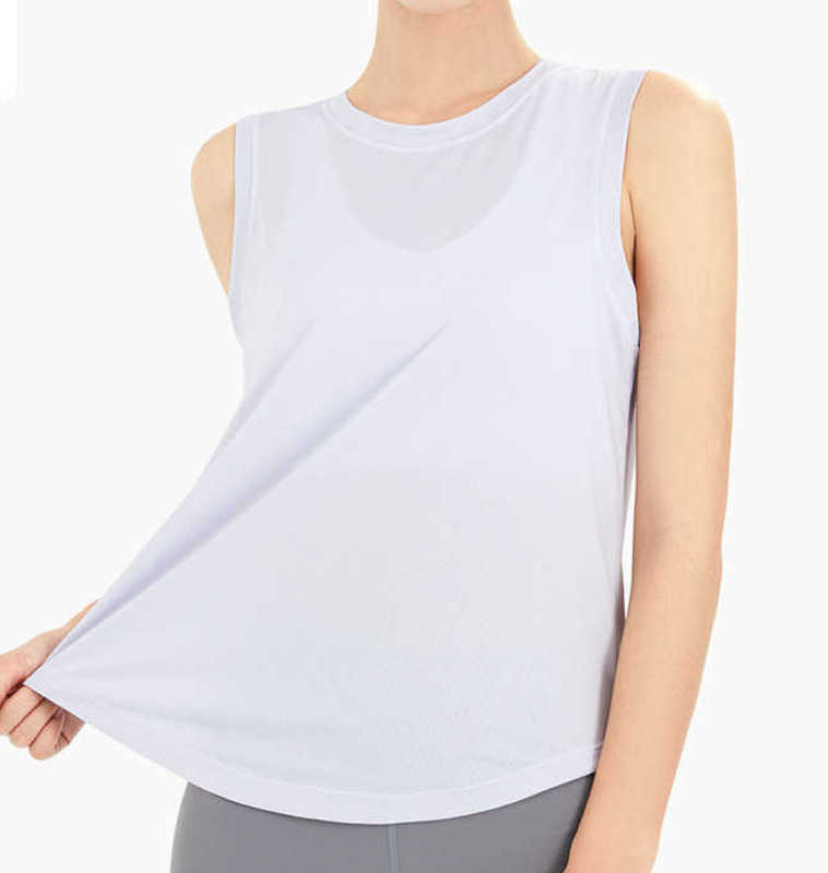 

Women' Tanks Camis Fitness suit women' summer loose Sports Top Yoga suit sleeveless T-shirt blouse mesh breathable training RUNNING VEST, Beige