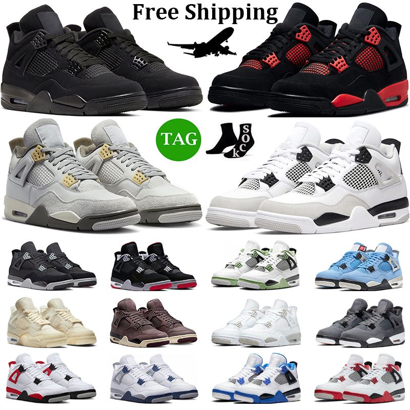 

2023 Jumpman 4 4s Basketball Shoes Men Women Black Cat Photon Dust Military Black Seafoam Red Thunder University Blue Mens Trainers Outdoor Sneakers for women and men, #31