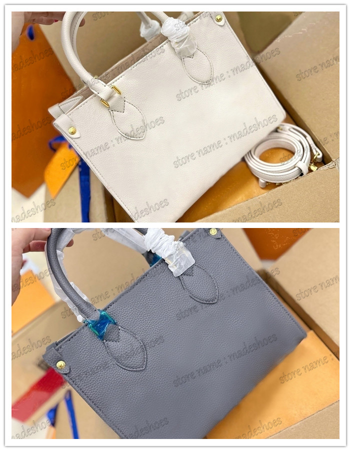 

OnTheGo Embossed Shopping Tote Bags M45779 Bicolor Monograms Empreinte Giant Leather Fashion Shoulder Bag