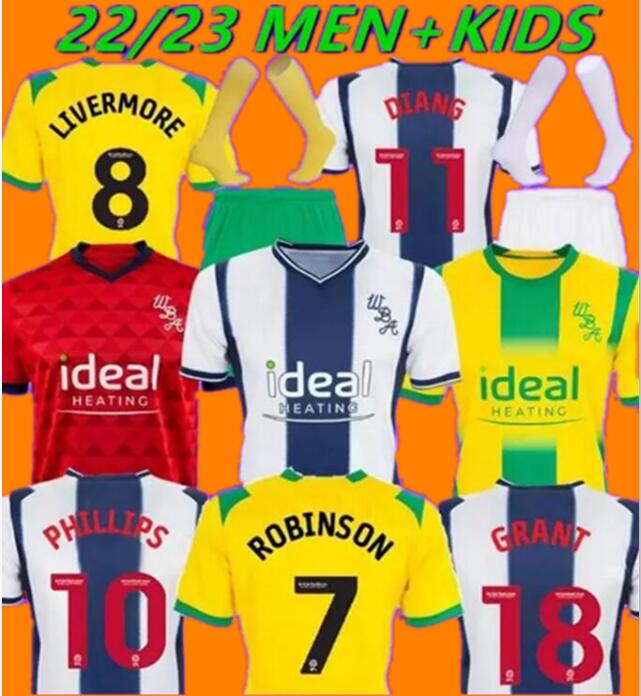 

23 WEST Bromwich Soccer Jerseys WALLACE SWEIFT OKAY LIVERMORE DIANG BRUNT Albion football shirt 2023 2022 Home Away Robson-Kanu PHILLIPS Men adult uniforms tops, 22/23