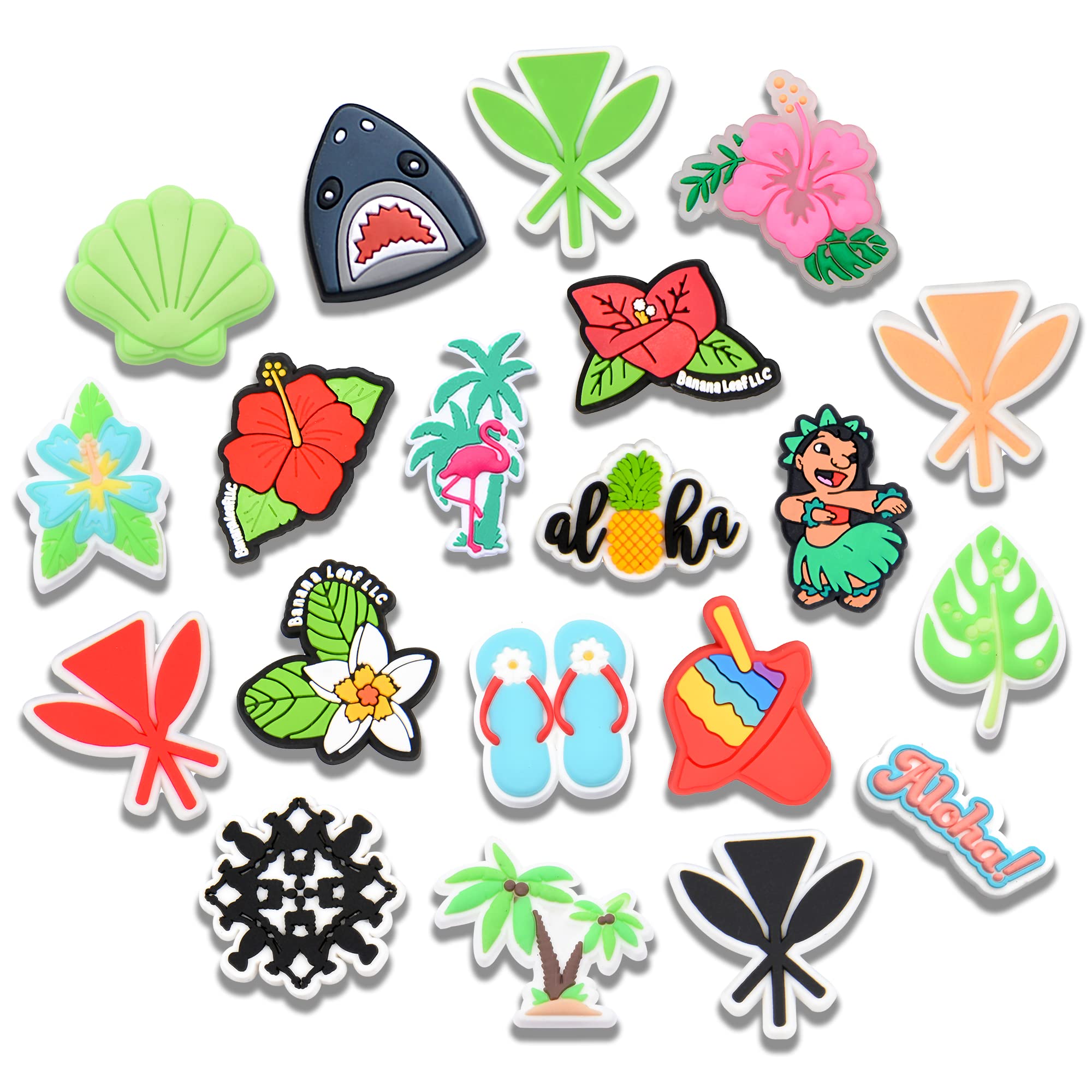 

Shoe Parts Accessories Beach Charms Island Charm For Croc Pvc Aloha Decorations Hibiscus Bracelets Wristband Different Designs Shoes Ot4Y8