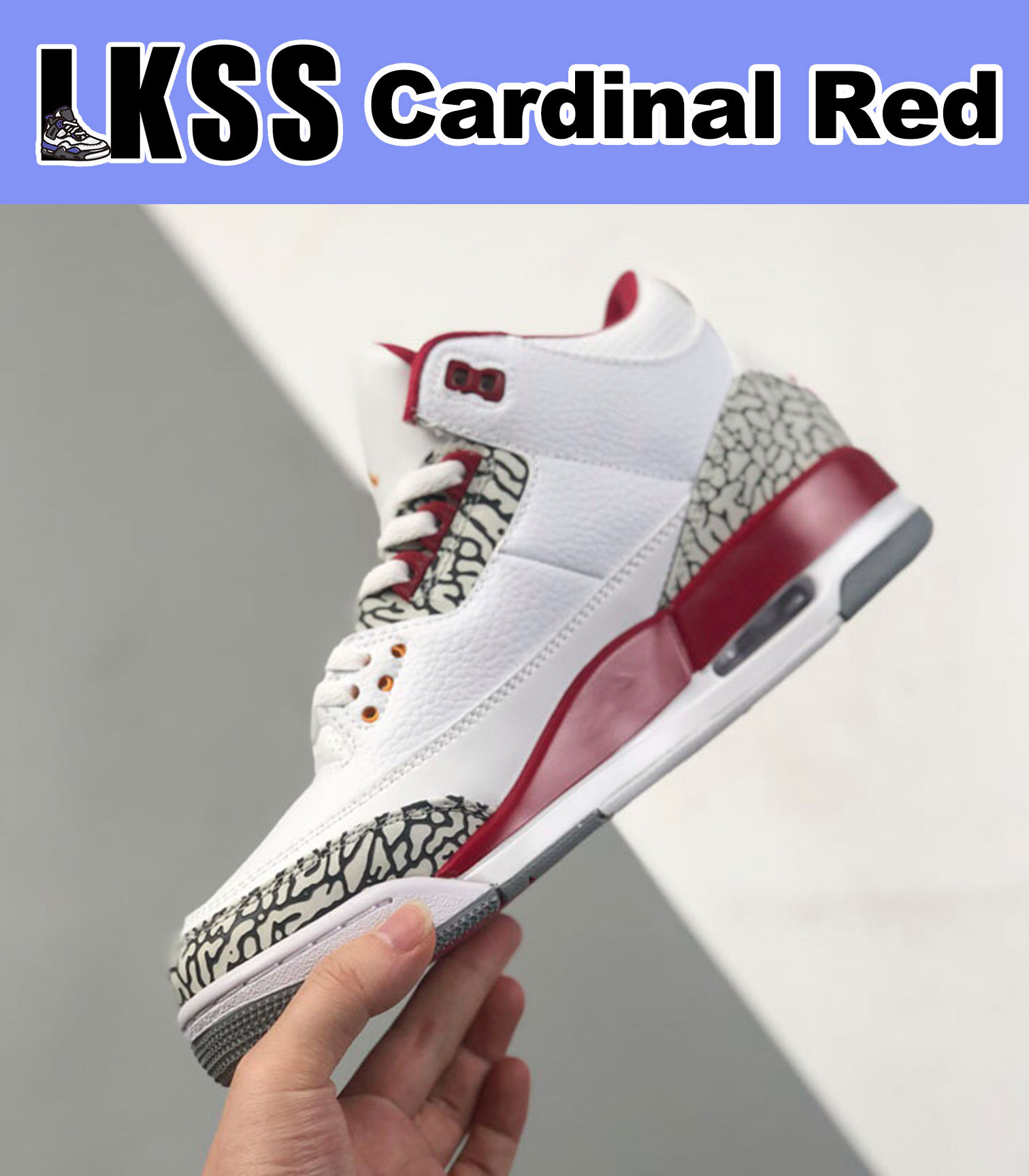 

LKSS Cardinal Red Jumpman 3 3s Shoes Mens Trainer Outdoor Sports 302 Sneakers 3 Fire Red Pine Green Racer Blue Cool Grey UNC Court Purple Laser Orange Cardinal Hall Of, As pic