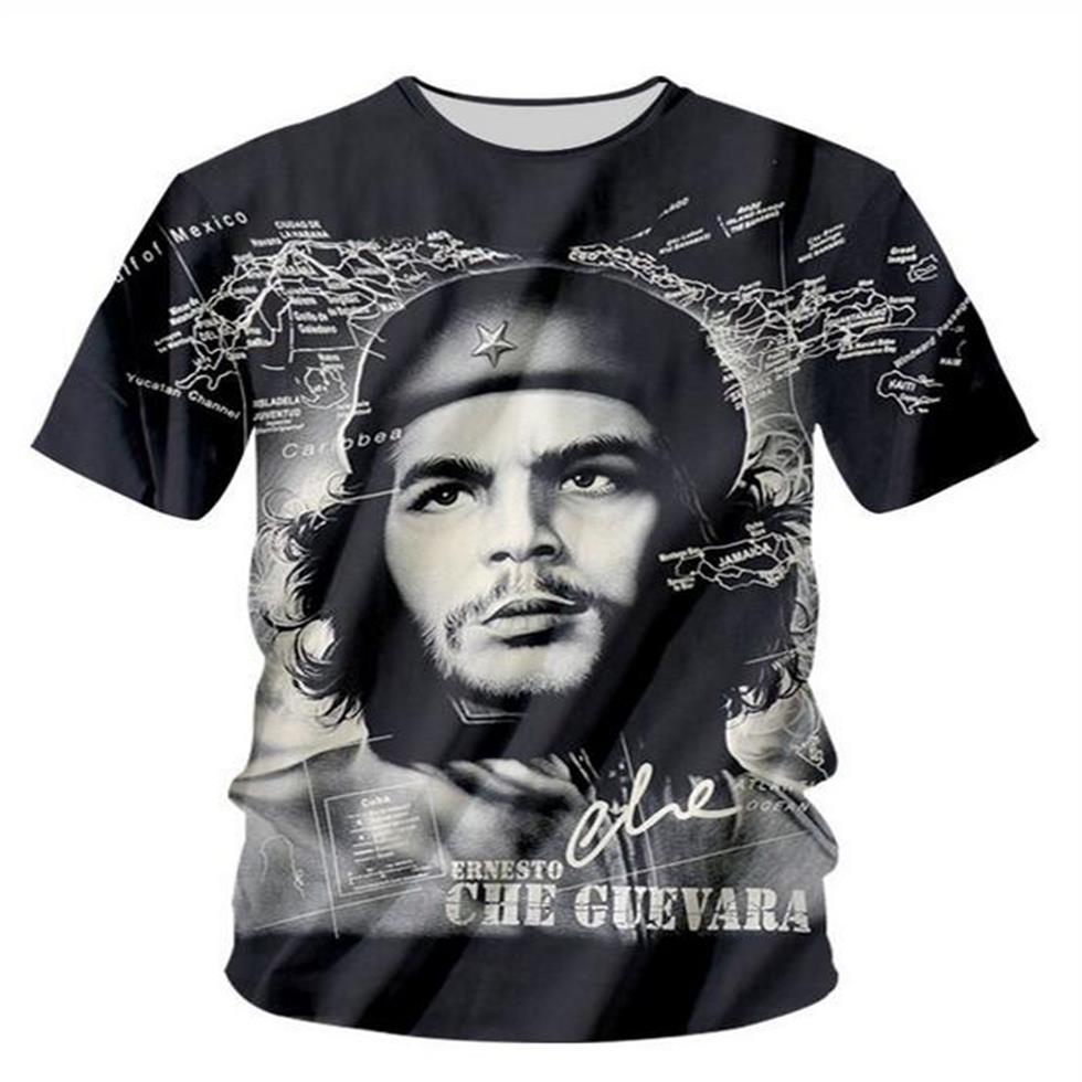 

New Fashion Mens Womans Che Guevara Graffiti T-Shirt Summer Style Funny Unisex 3D Print Casual T Shirt Tops Plus Size AA0145171I, As the picture shows