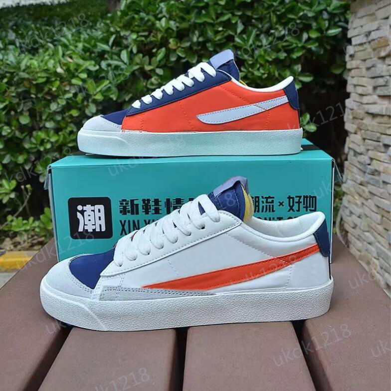 

men women Casual Shoes Blazer Low '77 Vintage White Orange skateboard shoes Sneakers