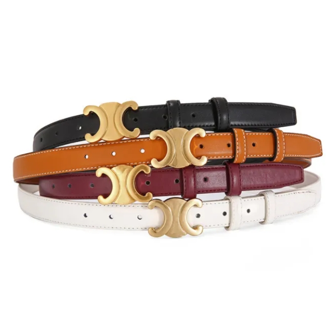 

Fashion Designer Genuine Leather Belts For Womens Mens Casual Waistband Womens Gold Smooth Buckle Cowskin Belt Ladies Ceinture Girdle 2.5cm 3.5 white, No box