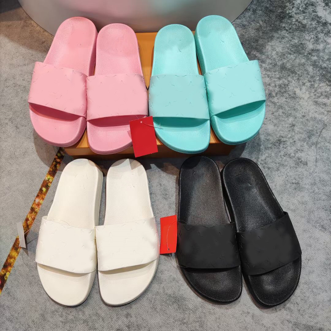 

2023SS Monograms Embossed Slides Slippers Designer Summer Shoes Slip On Thong Sandal Women Platform Mule LOGO Slider Beach Waterfront Flats Casual Shoes size 36-41, Fill postage