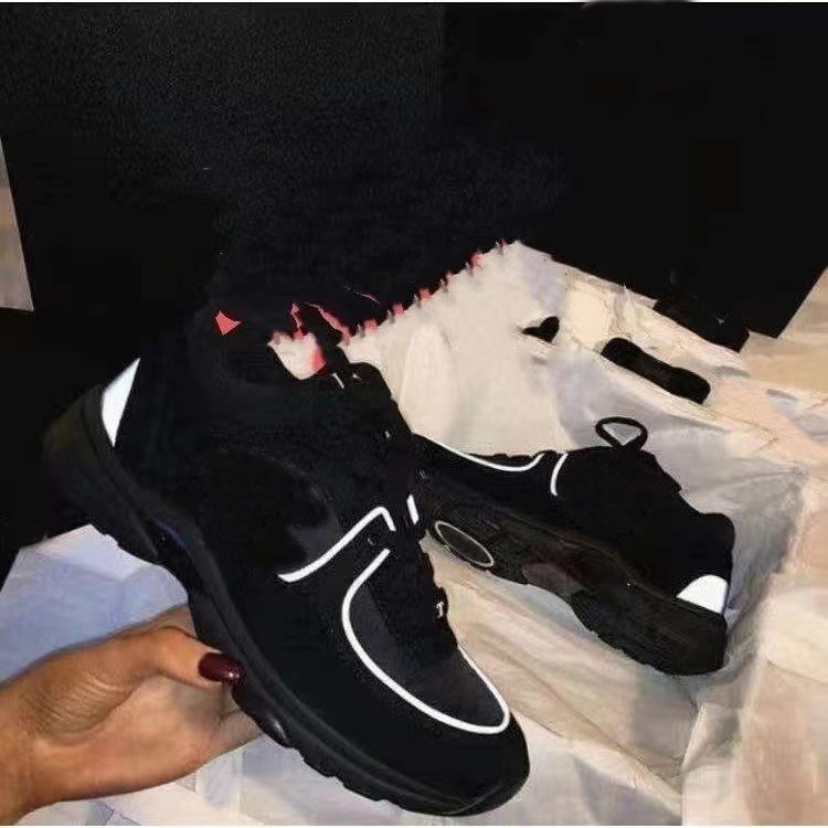 

women shoes reflect light sneakers outdoor shoes clog running shoes Luxury canvas platform shoes Luxury top quality, Reflect light black