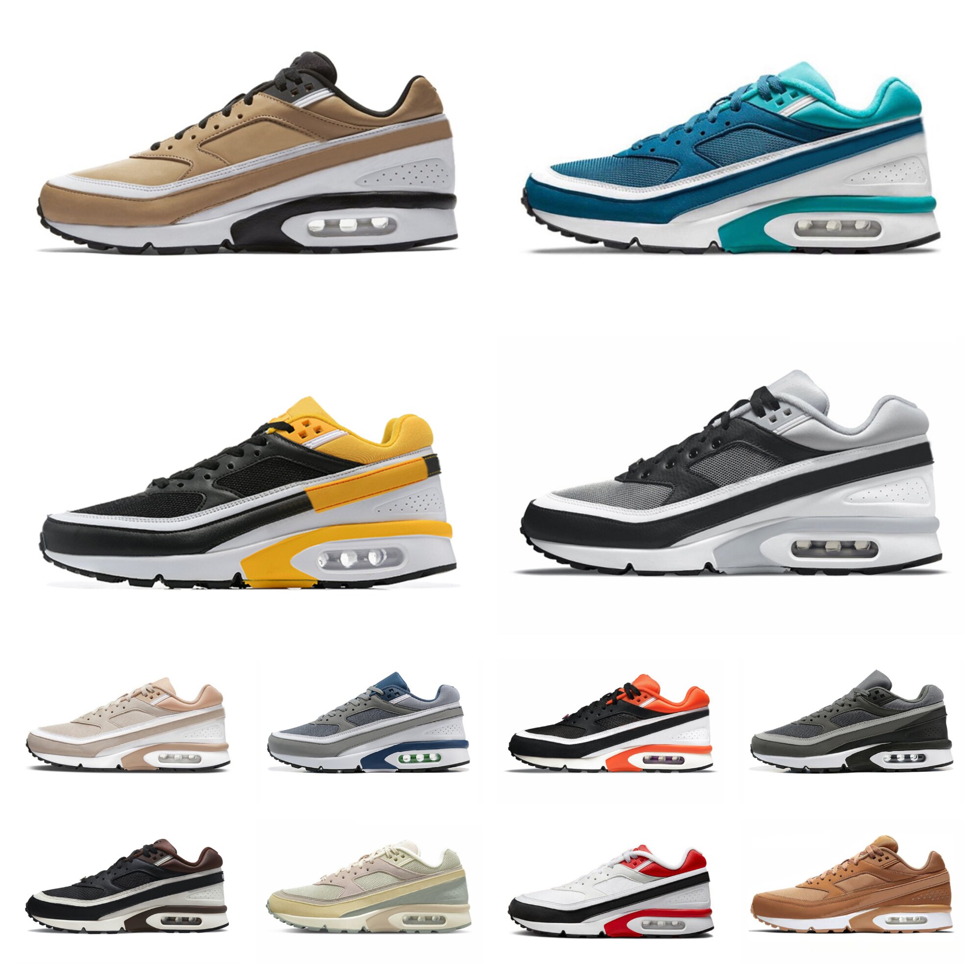 

2023 Airmaxs Max BW Casual ShOes Mens Women Air OG Marina Textile Black Emerald Persian Violet Flax Grey Green vachetta tan Blue Cap Cream Designer Sneakers Trainers, Shoe lace