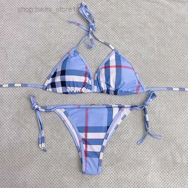 

designer bikini 2023 new Kids Bathing Suits Summer Swimsuit Stripe Thread Head Check Girl Set Fashion Comfortable Clothes Bikinis Children 4 5T6T, Color 1