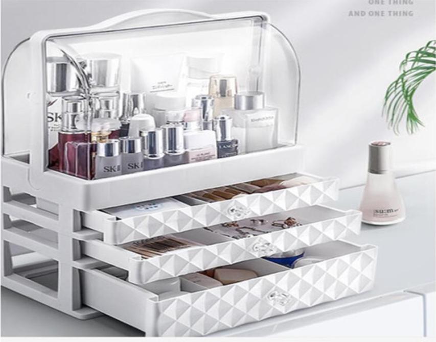 

Waterproof Box Transparent Makeup Jewelry Case Multifunctional Travel Cosmetic Organizer Drawer Home Storage Boxs5913996