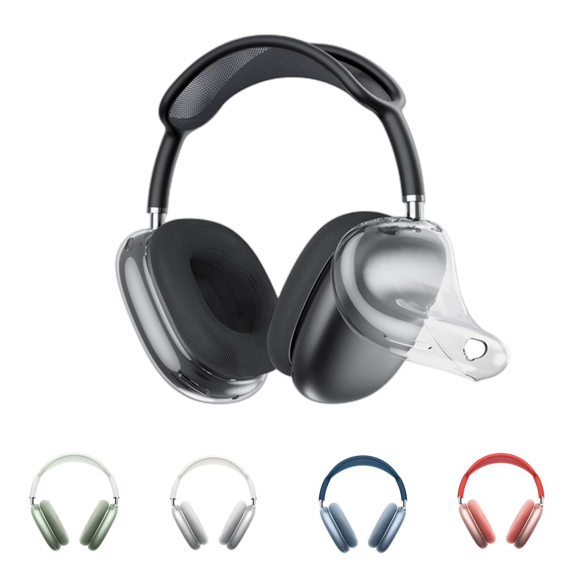 

For Airpods Max Headband Headset Accessories pro Earphones airpod max Headphone Transparent TPU shell Waterproof Protective case AirPods Maxs Headphones cases