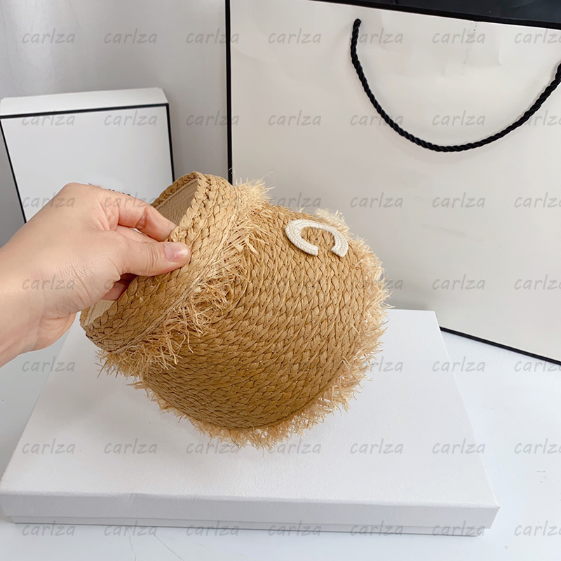 

Womens Sunhat C Visors Fashion Grass Braid Caps Designer Cap Bucket Hat Casquette Beach Vacation Hats For Men Summer Outdoor Beanie 2023 Hot, Khaki