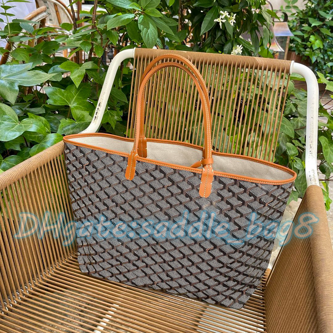 

large Classic goya shopping tote bag ANJOU Saints bag womens mens Genuine leather travel Shoulder clutch beach Bags cross Body bag pochette handbag with coin pocket, White