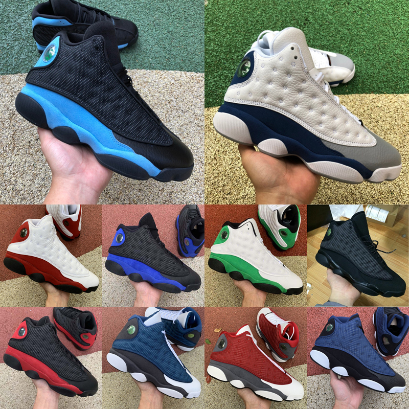 

Top Quality 13 13s OG Basketball Shoes JUMPMAN Brave Blue Black Cat Hyper Royal Court Purple Gym Red Flint Grey Obsidian Del Sol Chicago Designer Sports Sneakers, As photo 25