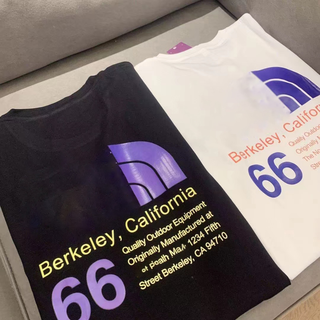 

North new Men's T-Shirts spring/summer model print direct injection import machine positioning after handmade cotton short-sleeved 290g Cotton T-shirt, Clear