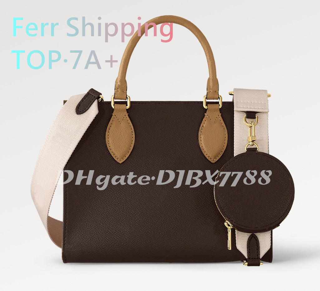 

Designer luxury womens bag M46373 ONTHEGO tote bag Casual fashion shopping bag Leather embroidered clutch handbags TOP 7A high capacity shoulder bag messenger bag, M46373/25 x 19 x 11.5