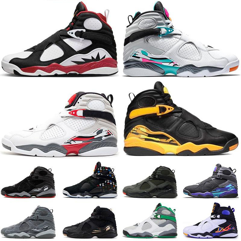

Jumpman 8 8s Men Basketball Shoes University Blue UNC Electric Green DMP 8 Black Samurai Aqua Chrome South Beach Three Peat Sports Sneakers, 17