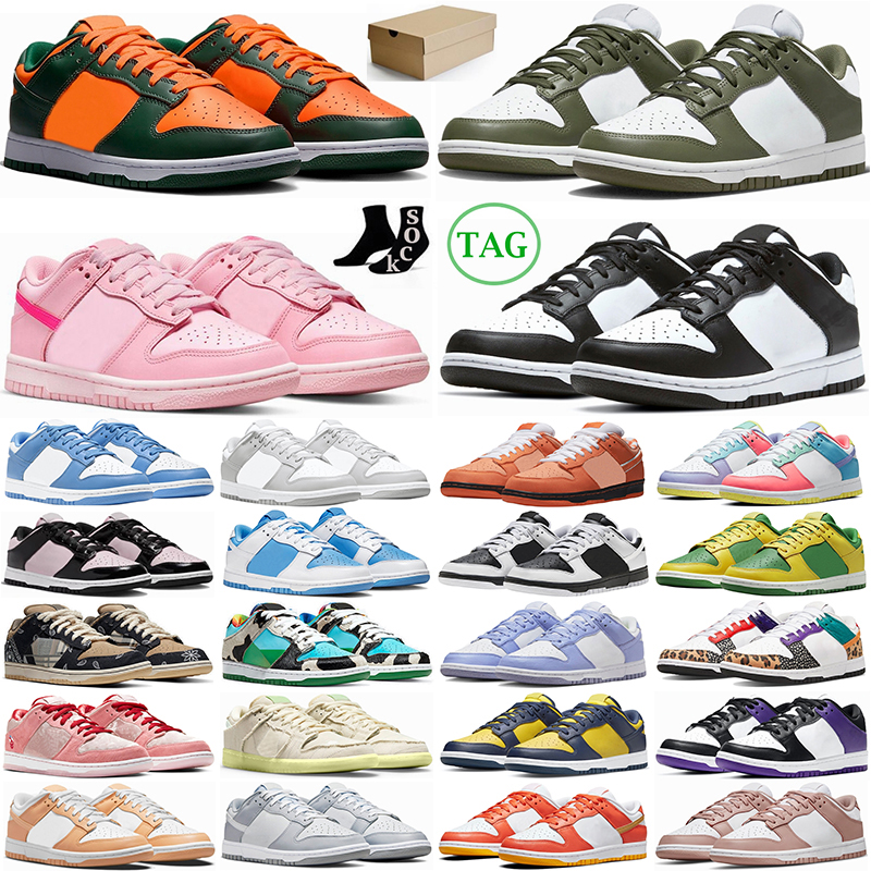 

dunks With Box Low Running Shoes Men Women Sneakers Medium Olive Panda Triple Pink Miami Hurricanes Orange Lobster University Blue UNC Grey Fog Trainers Sports, 18