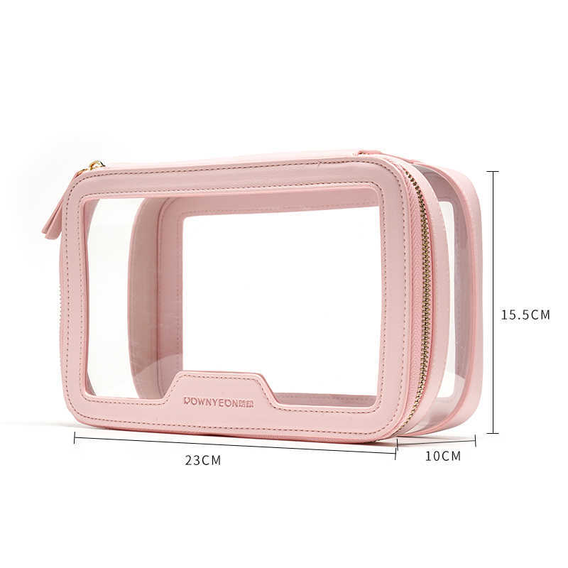 

Cosmetic Bags Cases Rownyeon Clear Plastic Pvc Makeup Cosmetic Skincare Product Case Makeup bag With Zipper J230303, Tmf-p1